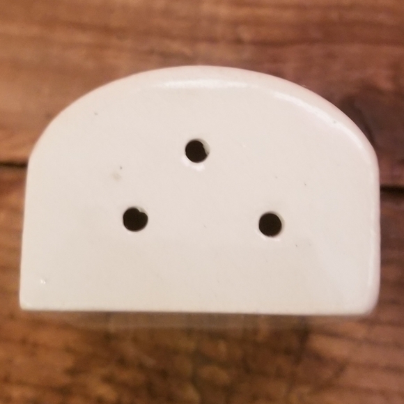 Vintage GNCO Japan WOODEN SPICE RACK w/ 6 Ceramic Fruit Themed Shakers / Jars - Picture 8 of 15